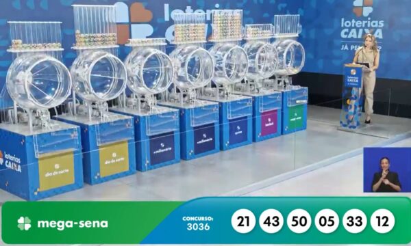 Mega-Sena, concurso 3036: confira os números sorteados