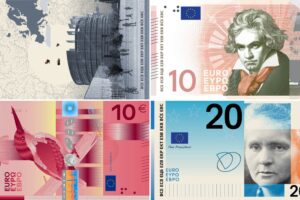 Novas notas de euro terão personagens históricos e paisagens; veja os