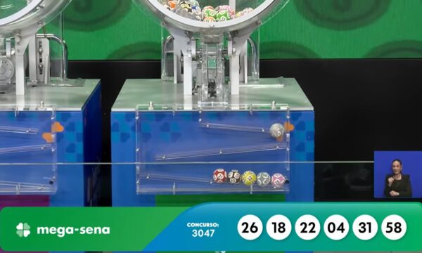 Mega-Sena 3047 acumula e prêmio vai a R$ 58 milhões; confira os números sorteados