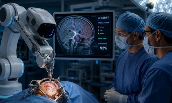 Como foi a primeira cirurgia cerebral com assistência de inteligência