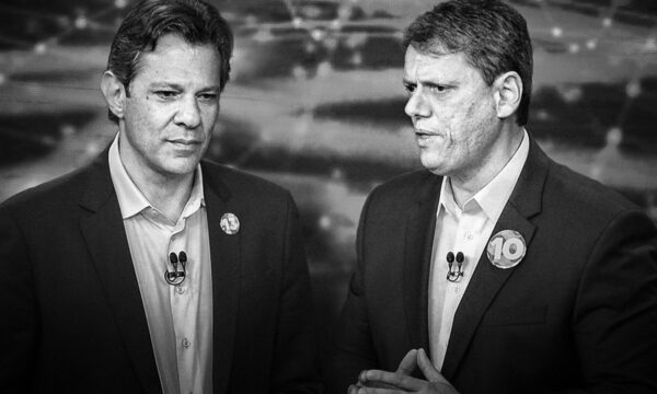 Eleições 2026: Tarcísio chega a 45%, contra 27% de Haddad no 1º turno