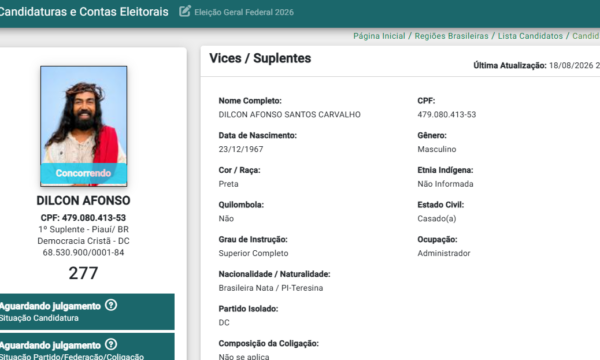 ‘Jesus do Piauí’, candidato ao Senado é intimado pela Justiça Eleitoral a trocar foto de registro