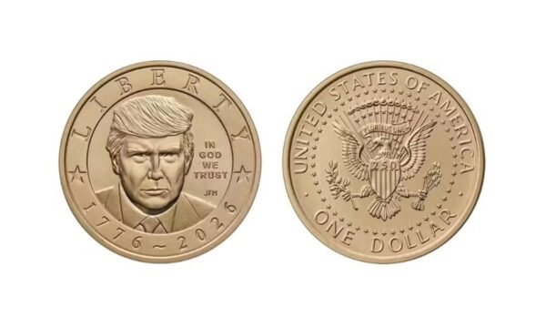 Moeda de US$ 1 com rosto de Trump é lançada nos EUA e desafia uma lei